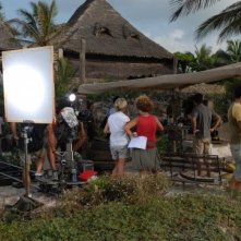 Un'immagine dal set di Un coccodrillo per amico