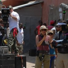 Un momento delle riprese della fiction Un coccodrillo per amico