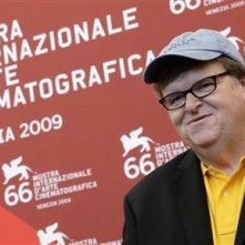 Venezia 2009: Michael Moore presenta il suo documentario, Capitalism - A Love Story.