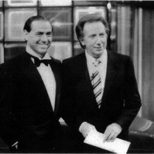 Mike Bongiorno accanto a Silvio Berlusconi, agli inizi degli anni '80.