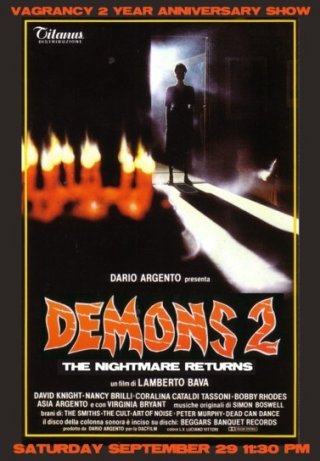 Manifesto americano del film Demoni 2: l'incubo ritorna (1986)