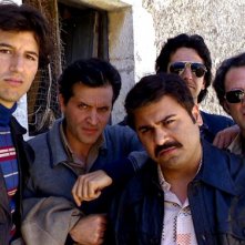 Sergio Friscia con Francesco Scianna e altri attori sul set de Il capo dei capi