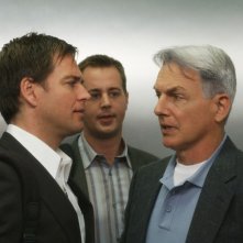 Michael Weatherly Sean Murray Mark Harmon In Una Scena In Ascensore Nell Episodio Truth Or Consequences Di N C I S 130171