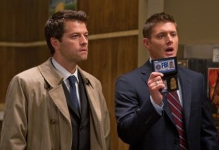 Misha Collins e Jensen Ackles in una scena dell'episodio Free to Be You and Me di Supernatural