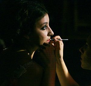 Ilaria Antoniani sul set del cortometraggio Beirut