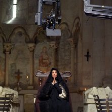 Angela Molina sul set del film Barbarossa
