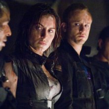 Eddie Rouse, Antje Traue, Ben Foster e Cung Le in una scena del film Pandorum