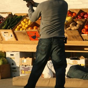LL Cool J e Chris O'Donnell sul set dell'episodio Legend: Part 2 di NCIS, che darà il via allo spin-off di NCIS: Los Angeles