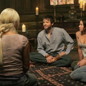 Misha Collins in una scena dell'episodio The End di Supernatural