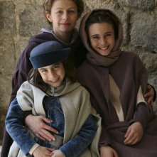 Amanda Sandrelli sul set del film Christine Cristina, diretto da sua madre Stefania, nel quale interpreta la poetessa Cristina da Pizzano.