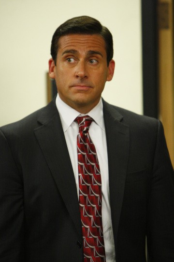 Steve Carell in una scena dell'episodio The Meeting della serie The Office