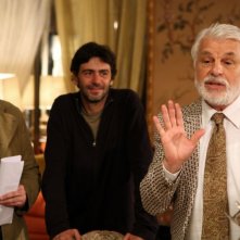 Il regista Luca Lucini e Michele Placido sul set del film Oggi Sposi