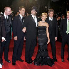 Il regista Robert Rodriguez e parte del cast del film Sin City a Cannes, alla premiere nel 2005