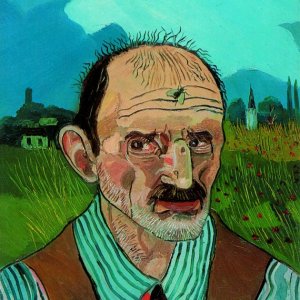 Un autoritratto del pittore Antonio Ligabue (1889 - 1965)