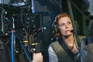 Una foto di Sigourney Weaver durante le riprese del film Avatar