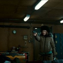 Kate Beckinsale durante una scena del thriller Whiteout - Incubo bianco