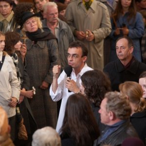 Rafal Wieczynski sul set del film Popieluszko