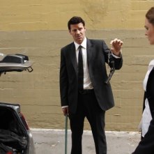 Emily Deschanel E David Boreanaz In Una Scena Dell Episodio The Bond In The Boot Della Serie Bones 133280