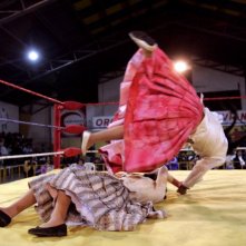 Una scena del film Mamachas del Ring