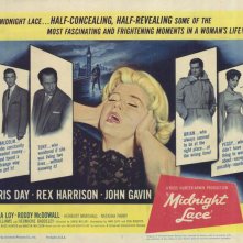 Lobbycard promozionale del film Merletto di mezzanotte ( 1960 )