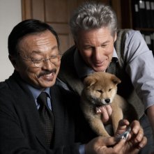 Richard Gere in una sequenza del film Hachiko - A Dog's Story