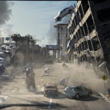 La spettacolare immagine di un crollo nel film 2012, di Roland Emmerich