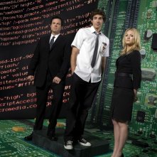 Adam Baldwin Zachary Levi E Yvonne Strahovski In Una Foto Promozionale Per La Prima Stagione Di Chuck 133855