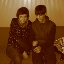 Gabriele Campanelli (a destra) sul set di Alza la testa