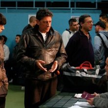 Gabriele Campanelli (a sinistra) con Sergio Castellitto sul set del film Alza la testa