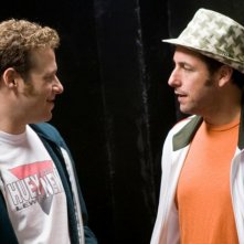 Seth Rogen e Adam Sandler in una scena della commedia Funny People di Judd Apatow
