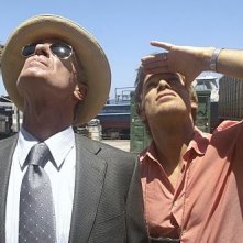 Michael C. Hall e Keith Carradine in una scena dell'episodio Blinded by the Light di Dexter