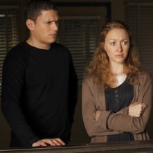 Wentworth Miller e Jennifer Ferrin in una scena dell'episodio Unstable di Law & Order: SVU