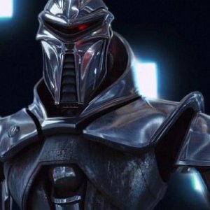 L'immagine di un centurione tratta dal film TV Battlestar Galactica: The Plan