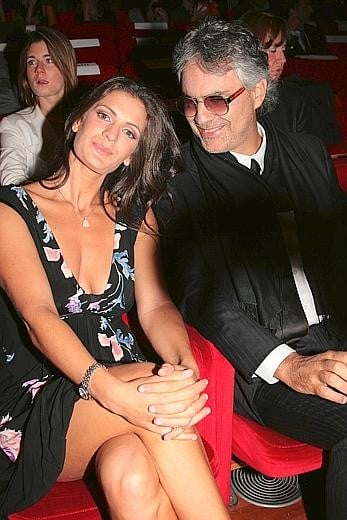 Roma 2009: Andrea Bocelli con la sua compagna Veronica Berti. Il cantante ha presentato 'Omaggio a Roma'