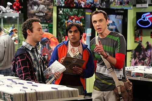 The Big Bang Theory: Jim Parsons, Kunal Nayyar e Kevin Sussman nell'episodio The Creepy Candy Coating Corollary