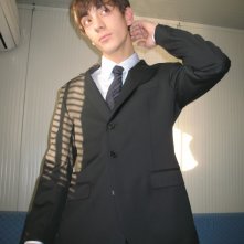 Gabriele Campanelli si prepara per una scena del film Alza la testa