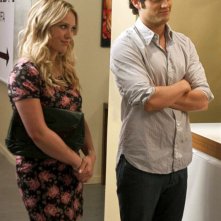 Hilary Duff e Penn Badgley in una scena dell'episodio Enough About Eve di Gossip Girl