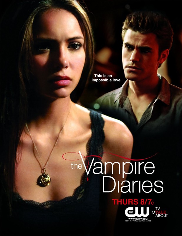 Un Manifesto Di The Vampire Diaries Con Elena Nina Dobrev E Stefan Paul Wesley 135778