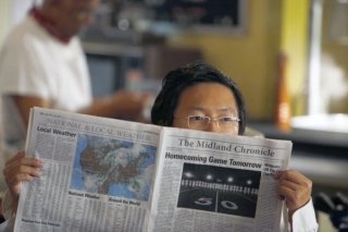 Masi Oka in una scena di Once Upon a Time in Texas dalla quarta stagione di Heroes