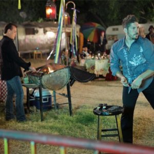 Robert Knepper e Ray Park in una scena di Tabula Rasa dalla quarta stagione di Heroes