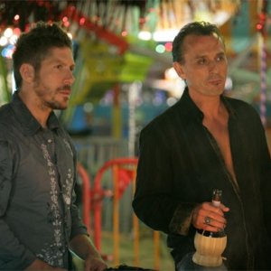 Robert Knepper e Ray Park in una scena tratta da Tabula Rasa dalla quarta stagione di Heroes