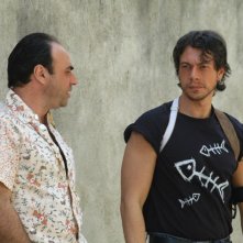 Giuseppe Milazzo Andreani e Gaetano Amato sul set di Incuboss Regia di Vincenzo Peluso