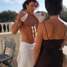 Vittorio Boscolo a torso nudo nei panni di Tano Barberi in The Fall of Redemption (foto Francesca Casadei)