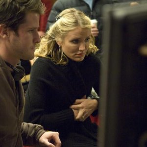 Cameron Diaz e Richard Kelly sul set di The Box, di Richard Kelly