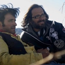 James Huth e Jean Dujardin sul set del film Lucky Luke