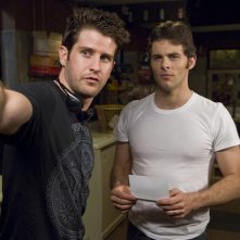 Richard Kelly e James Marsden sul set di The Box, di Richard Kelly