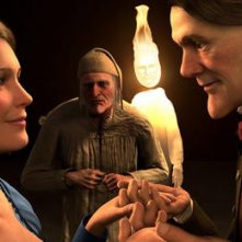 Belle (doppiata da Robin Wright Penn) e Ebenezer Scrooge nel film A Christmas Carol (2009)