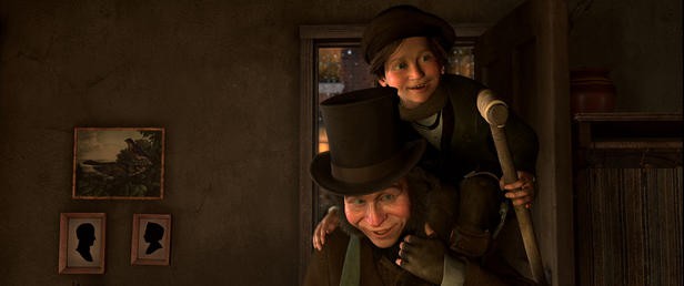I Personaggi Di Bob Cratchit E Tiny Tim Nel Film A Christmas Carol 2009 137192