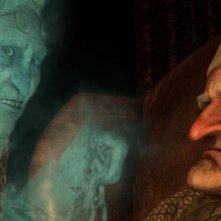 Marley (doppiato da Gary Oldman) e Scrooge nel film A Christmas Carol (2009) di Robert Zemeckis