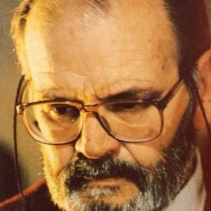 Un primo piano di Lucio Fulci